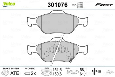 VALEO 301076 EAN: 3276423010767.