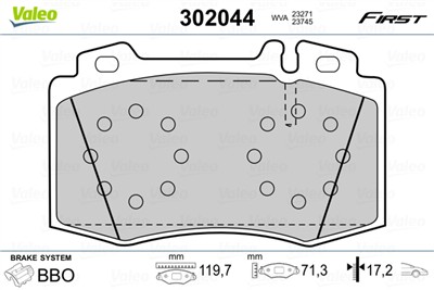 VALEO 302044 EAN: 3276423020445.