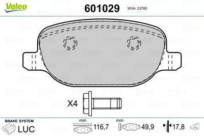 VALEO 601029 EAN: 3276426010290.