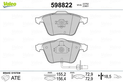VALEO 598822 EAN: 3276425988224.