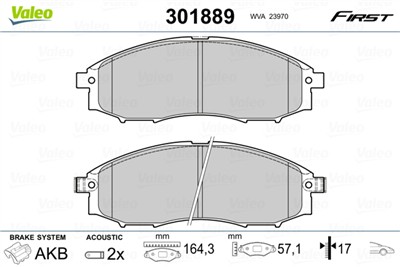 VALEO 301889 EAN: 3276423018893.