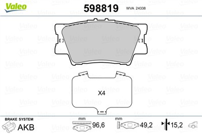 VALEO 598819 EAN: 3276425988194.