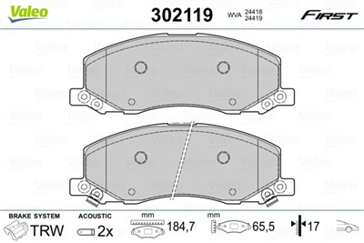 VALEO 302119 EAN: 3276423021190.