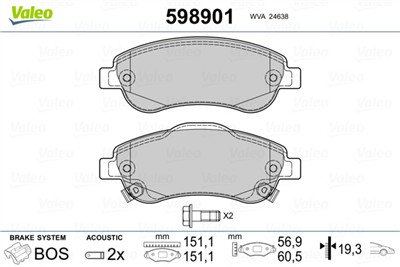 VALEO 598901 EAN: 3276425989016.