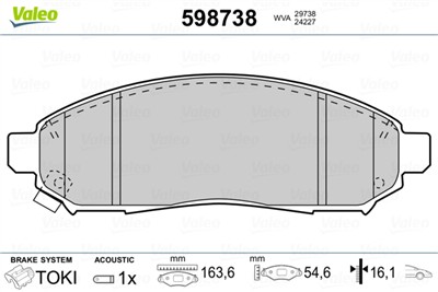 VALEO 598738 EAN: 3276425987388.