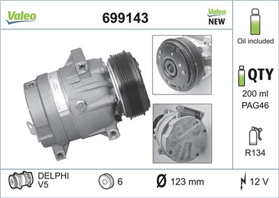 VALEO 699143 Číslo výrobce: V5. EAN: 3276426991438.