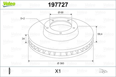 VALEO 197727 Číslo výrobce: D 1456.