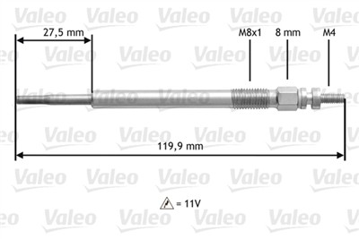 VALEO 345123 Číslo výrobce: D4AM123. EAN: 3276423451232.