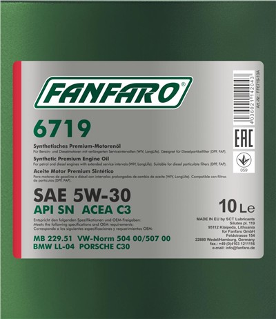 SCT - MANNOL FF6719-10 Číslo výrobce: SN.