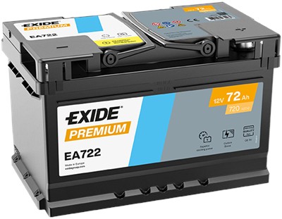EXIDE EA722 Číslo výrobce: 57113GUG. EAN: 3661024034289.