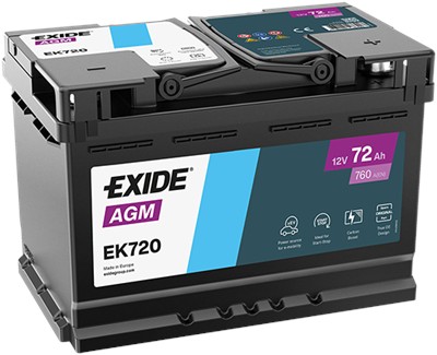 EXIDE EK720 Číslo výrobce: AGM70SS. EAN: 3661024037907.