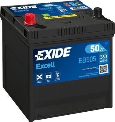 EXIDE EB505 Číslo výrobce: 50D20R. EAN: 3661024034395.