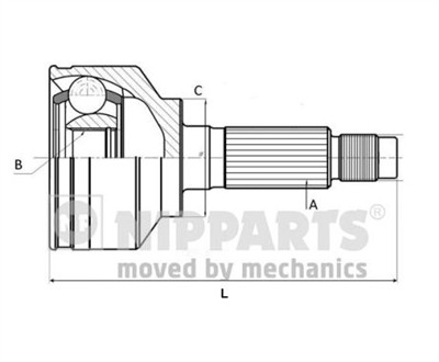 NIPPARTS J2825008 EAN: 8711768047337.
