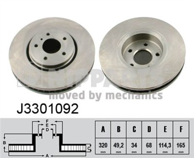 NIPPARTS J3301092 EAN: 8711768008307.