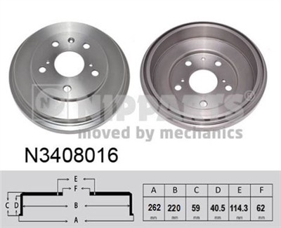 NIPPARTS N3408016 EAN: 8711768504533.