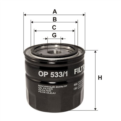 FILTRON OP 533/1 EAN: 5904608015334.