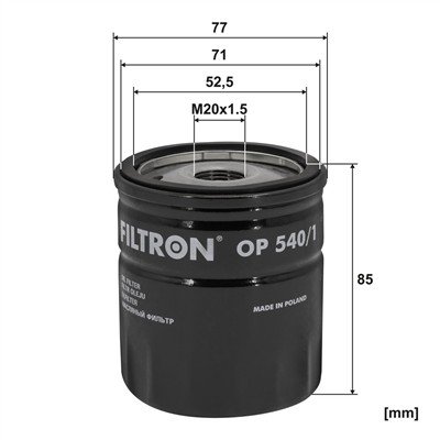 FILTRON OP 540/1 EAN: 5904608015402.