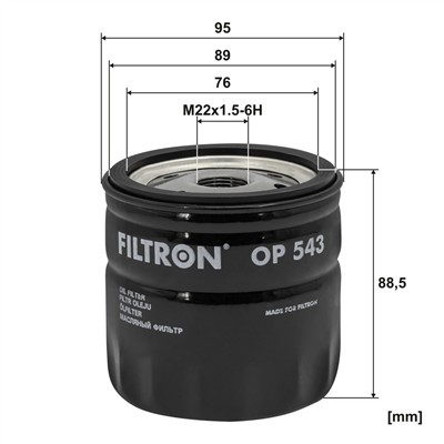FILTRON OP 543 EAN: 5904608005434.