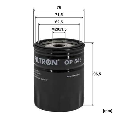 FILTRON OP 545 EAN: 5904608005458.