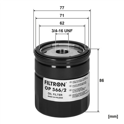 FILTRON OP 566/2 EAN: 5904608075666.