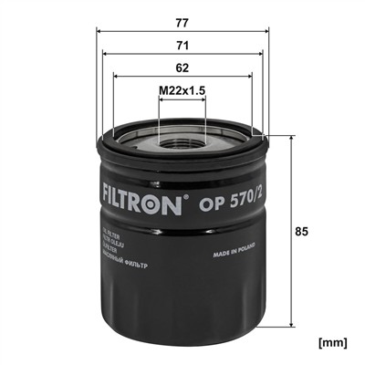 FILTRON OP 570/2 EAN: 5904608035707.