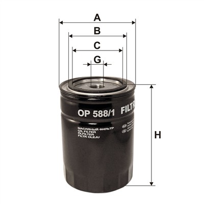 FILTRON OP 588/1 EAN: 5904608015884.