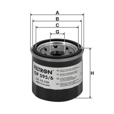 FILTRON OP 595/6 EAN: 5904608998491.