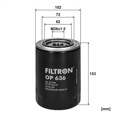 FILTRON OP 636 EAN: 5904608006363.