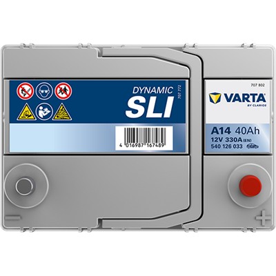 VARTA 540126033K262 Číslo výrobce: 540126033. EAN: 4016987167489.