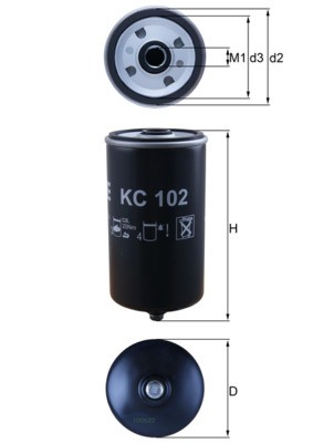 MAHLE ORIGINAL KC 102 Číslo výrobce: 78432577. EAN: 4009026102503.