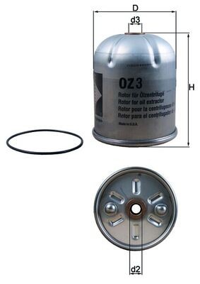 MAHLE ORIGINAL OZ 3D Číslo výrobce: 72567030. EAN: 4009026304266.