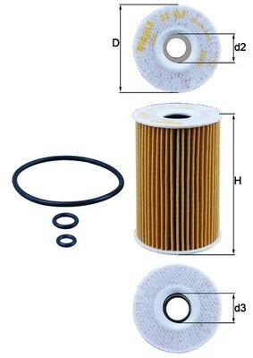 MAHLE ORIGINAL OX 388D Číslo výrobce: 70388228. EAN: 4009026724965.