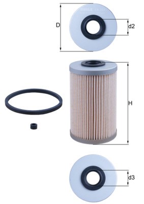 MAHLE ORIGINAL KX 204D Číslo výrobce: 70366544. EAN: 4009026601938.