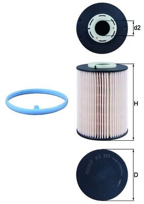 MAHLE ORIGINAL KX 393D Číslo výrobce: 70591951. EAN: 4009026921821.