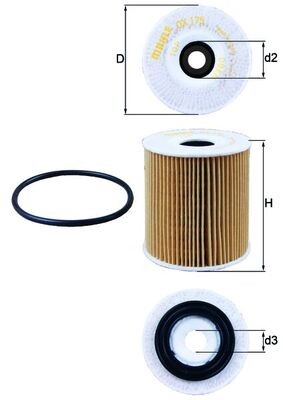 MAHLE ORIGINAL OX 175D Číslo výrobce: 78486011. EAN: 4009026108444.