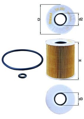 MAHLE ORIGINAL OX 203D Číslo výrobce: 76543813. EAN: 4009026304525.