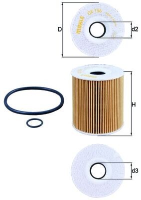MAHLE ORIGINAL OX 156D1 Číslo výrobce: 76544779. EAN: 4009026304778.