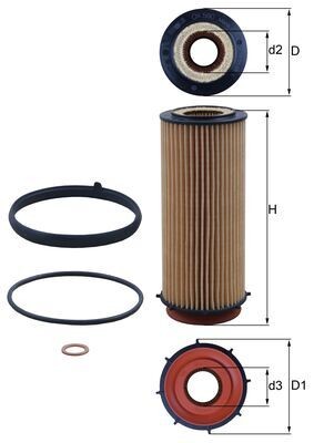 MAHLE ORIGINAL OX 560D Číslo výrobce: 70386665. EAN: 4009026724231.