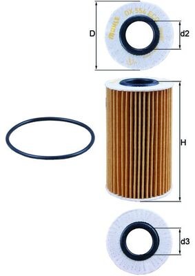 MAHLE ORIGINAL OX 554D1 Číslo výrobce: 70514043. EAN: 4009026728598.
