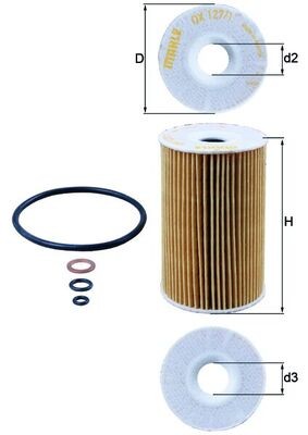 MAHLE ORIGINAL OX 127/1D Číslo výrobce: 72551573. EAN: 4009026069813.