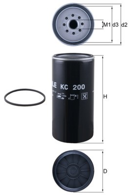 MAHLE ORIGINAL KC 200 Číslo výrobce: 76832430. EAN: 4009026507711.