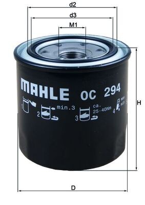 MAHLE ORIGINAL OC 294 Číslo výrobce: 72547840. EAN: 4009026095959.