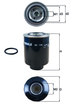 MAHLE ORIGINAL KC 135D Číslo výrobce: 76544639. EAN: 4009026304716.