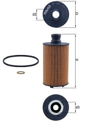 MAHLE ORIGINAL OX 1141D Číslo výrobce: 72436541. EAN: 4009026968147.