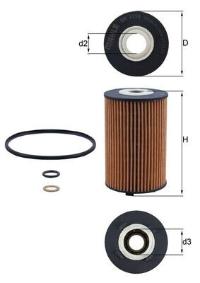 MAHLE ORIGINAL OX 1158D Číslo výrobce: 72454116. EAN: 4009026977262.