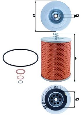 MAHLE ORIGINAL OX 71D Číslo výrobce: 72553592. EAN: 4009026036471.