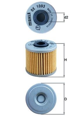 MAHLE ORIGINAL OX 1093 Číslo výrobce: 72415429. EAN: 4009026961865.