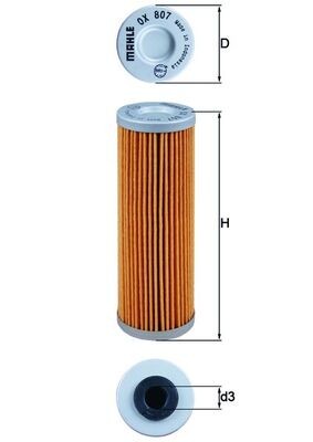 MAHLE ORIGINAL OX 807 Číslo výrobce: 72407316. EAN: 4009026958049.