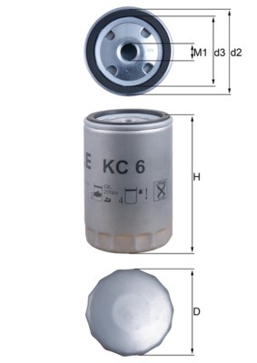 MAHLE ORIGINAL KC 6 Číslo výrobce: 77639198. EAN: 4009026000090.