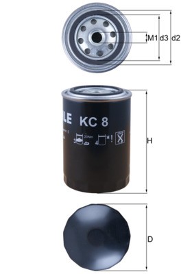 MAHLE ORIGINAL KC 8 Číslo výrobce: 77638968. EAN: 4009026000137.
